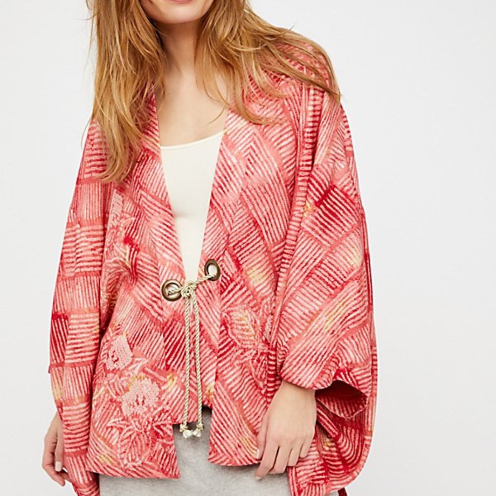 Free People Shibori Print Kimono NWT